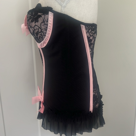 Strapless Corset Lace Underwire Corset Bra – Size Large - Picture 3 of 12